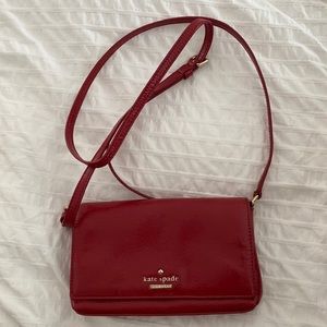 Kate Spade Red Patent Wallet Crossbody